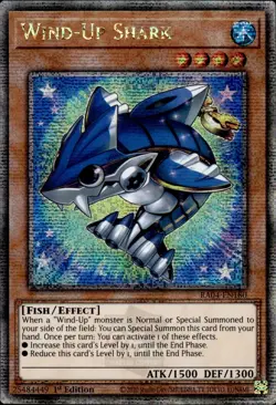 Yugioh Wind-Up Shark RA04-EN180 Quarter Century Rare 1st Edition - Image 1