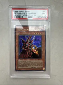2003 YU-GI-OH! MFC-071 MAGICIAN'S FORCE 1ST ED BREAKER THE MAGICAL WARRIOR PSA 9 - Image 1