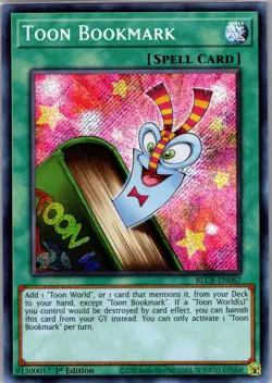 Yugioh Battles of Legend: Crystal Revenge #BLCR-EN067 Toon Bookmark NM - Image 1