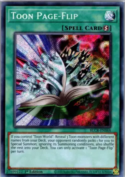 Yugioh Battles of Legend: Crystal Revenge #BLCR-EN068 Toon Page-Flip NM - Image 1
