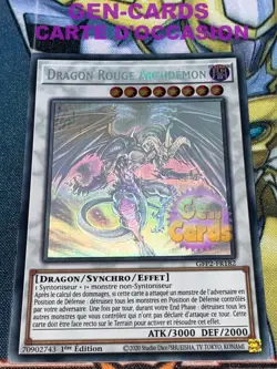 CARTE Yu Gi Oh DRAGON ROUGE ARCHDEMON GFP2-FR182 1ere edition GHOST - Image 1