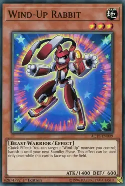 Wind-Up Rabbit - AC18-EN009 - Super Rare - 1st Edition - Lightly Played - Image 1
