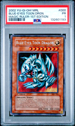 PSA 1 1ST EDITION Blue-Eyes Toon Dragon MRL-000 Magic Ruler Secret Rare YUGIOH - Image 1
