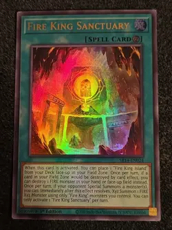 Yugioh Fire King Sanctuary Ultra Rare SR14-EN024 1st Ed VLP - Image 1