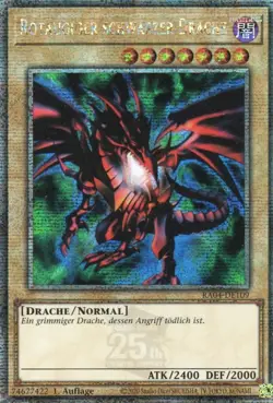 yugioh Rotaugiger schwarzer Drache RA04-DE109 Quarter Century Secret DEUTSCH - Image 1
