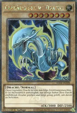yugioh Blauaugiger w. Drache V2 RA04-DE108 Quarter Century Secret Rare DEUTSCH - Image 1