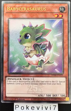 Carte YU-GI-OH! BABYCERASAURUS RA04-EN131 QCSR NEUF - Image 1