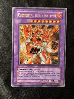 Yugioh Elemental Hero Inferno PP02-EN010 Secret Rare NM - Image 1