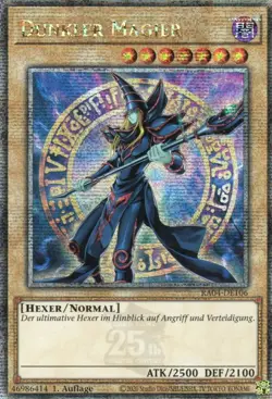 yugioh Dunkler Magier RA04-DE106 1AUFLAGE Quarter Century Secret Rare DEUTSCH - Image 1