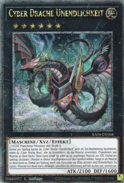yugioh Cyber Drache Unendlichkeit RA04-DE068 1AUFLAGE Quarter Century DEUTSCH - Image 1