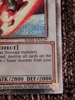 Yugioh Stampede - Jurrac Meteor - Platinum Secret Rare - RA04-EN139 - Image 3