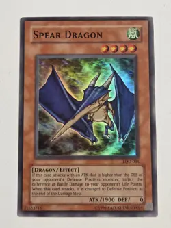 Spear Dragon LOD-035 Super Rare Vintage Yugioh Legacy of Darkness Unlimited LP - Image 1