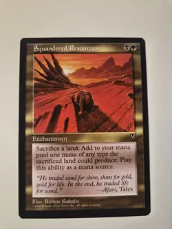 Magic: The Gathering Squandered Resources Visions Card NM Reserve List - Image 1