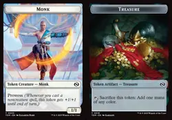 MTG Tarkir Dragonstorm TOKEN Monk #0003 Treasure #0016 PLAYSET 4X X4 - Image 1