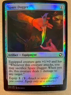 MTG 1x FOIL Spare Dagger # 250 Adventures in the Forgotten Magic Gathering x1 NM - Image 1