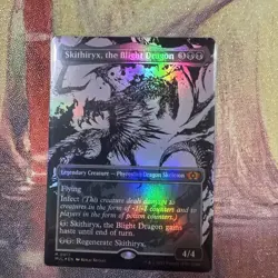1X FOIL Skithiryx, the Blight Dragon BORDERLESS MINT MTG Magic Multiverse EDH - Image 1