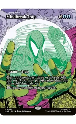 1x MTG Mindbreak Trap (Borderless) Spiderman Mythic! NM Mint! Ships Fast! - Image 1