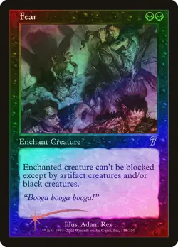 Fear FOIL 7th Edition NM Black Common MAGIC THE GATHERING MTG CARD ABUGames - Image 1