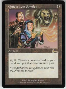 Magic the Gathering TCG Quicksilver Amulet R Urza's Legacy 130 - Image 1