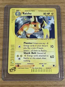 Raichu 25/165 Expedition Holo Rare LP WOTC 2002 E-Reader Vintage Pokemon - Image 1