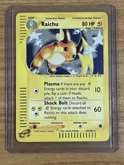 Raichu 25/165 Expedition Holo Rare LP WOTC 2002 E-Reader Vintage Pokemon - Image 2