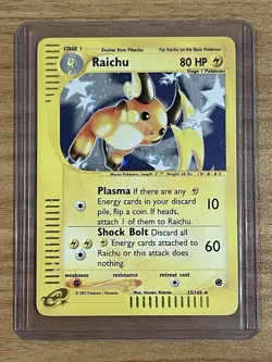 Raichu 25/165 Expedition Holo Rare LP WOTC 2002 E-Reader Vintage Pokemon - Image 4