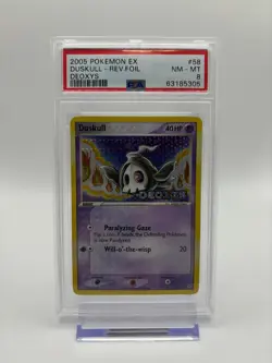 Pokemon TCG Duskull EX Deoxys 58/107 Reverse Holo Common PSA NM/Mint 8 - Image 1