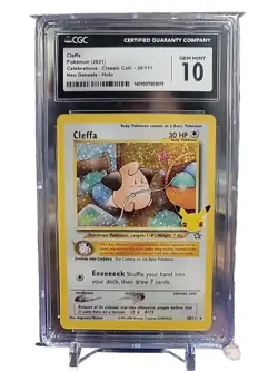 CGC 10 GEM MINT CLEFFA #20 CELEBRATIONS CLASSIC COLLECTION POKEMON TCG 2021 - Image 1