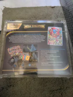 Pokemon TCG Elite Trainer Box Mega Evolution Sealed New In Acrylic Case - Image 2