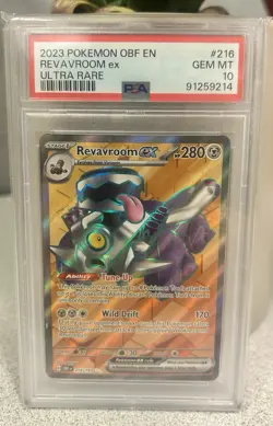 PSA 10 GEM Mint Revavroom ex 216/197 Ultra Rare Full Art - Pokemon SV03 OBF - Image 1