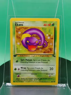 Ekans 46/62 1st Edition Fossil Set Common 1999 English Pokemon Card WoTC - Image 1