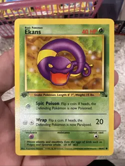 1999 Vintage Ekans Pokemon Card 46/62 Fossil First Edition - Image 1