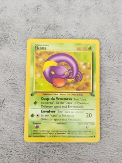 Ekans Pokemon Card 1st Edition Fossil Set 46/62 Common Spanish - Image 1