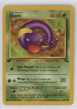 Ekans 1st Ed. Pokemon Fossil #46 1999 - Image 1