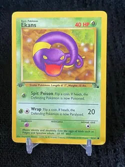 Pokemon 1st Edition Fossil Ekans 46/62 - Image 1