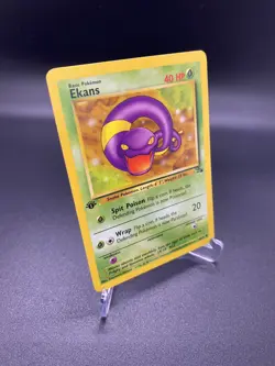 1st Edition Ekans 46/62 Fossil WOTC Pokemon Card 1999. LP - Image 3