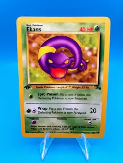 Pokemon TCG Ekans Fossil 46/62 Regular 1st Edition Common NM - Image 1