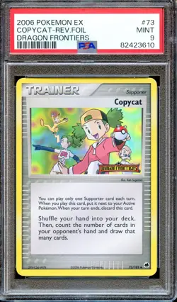 PSA 9 Copycat Reverse Foil EX Dragon Frontiers 73/101 Pokemon Card MINT - Image 1