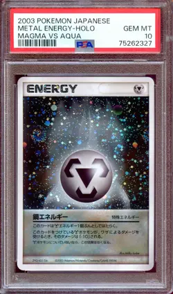 PSA 10 Metal Energy Holo Magma vs Aqua Japanese Pokemon Card MINT - Image 1