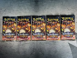 Pokemon TCG Shining Fates Booster Pack Lot Of 5 Sealed Charizard Art - Image 1