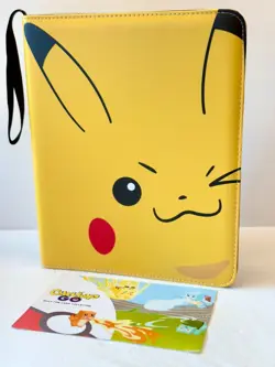 NEW~Pokemon Large Quality Binder (400+ Cards) Zipper Closure~w/Strap NICE! - Image 1