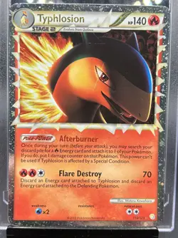 Pokemon TCG Typhlosion Prime 110/123 Ultra Rare Holo - HeartGold SoulSilver - MP - Image 1