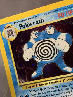 Pokemon TCG Poliwrath #15/130 Base Set 2 Unlimited Holo Rare WOTC VTG 2000 Swirl - Image 2