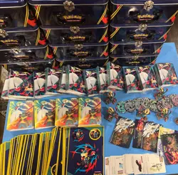 Large lot of Pokemon trading card game tins and accessories - Image 1