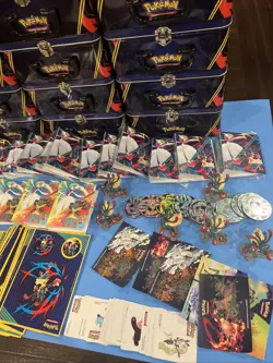 Large lot of Pokemon trading card game tins and accessories - Image 3