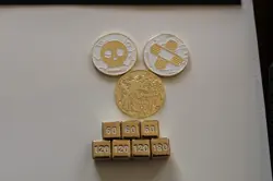 Pokemon Metal Damage Counters, Status Coins, and Charizard Coin (Never used) - Image 1