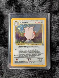 Pokemon TCG Clefable Jungle 1/64 Holo Rare Unlimited LP - Image 1