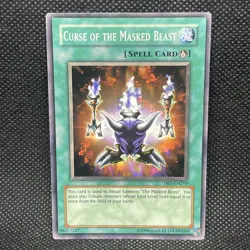 Curse of the Masked Beast DB1-EN219 Common Dark Beginning 1 Yugioh Card MP - Image 1