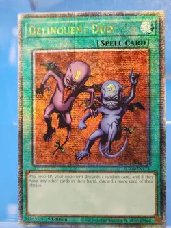 Yu-Gi-Oh Card Delinquent Duo Quarter Century Rare RA04-EN114 Stampede 1st Ed - Image 1