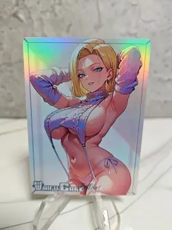 Android 18 DBZ Trading Card Waifu Goddess Story Anime Girl holo Karte Manga - Image 1